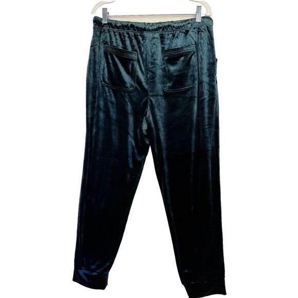 Anthropologie Saturday Sunday Olive Green Velvet Velour Casual Jogger Pants M - Picture 2 of 8